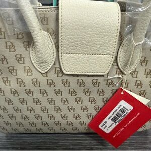 Dooney & Bourke Beige Logo Tote